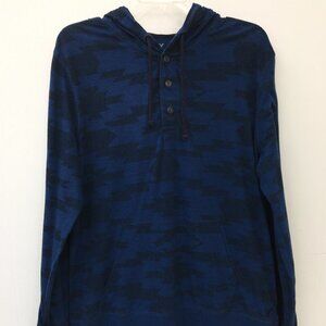 American Eagle Outfitters Long Sleeve Hooded Classic Fit Henley Shirt Size L